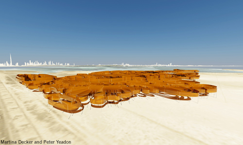 An Empowered Landscape for the United Arab Emirates, by Martina Decker and Peter Yeadon (Credit: Land Art Generator)